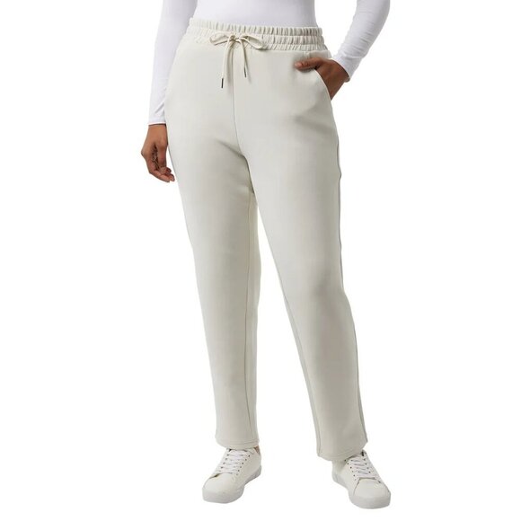 NEW 32 Degrees Sueded High Rise Pant | Cream - Picture 1 of 6